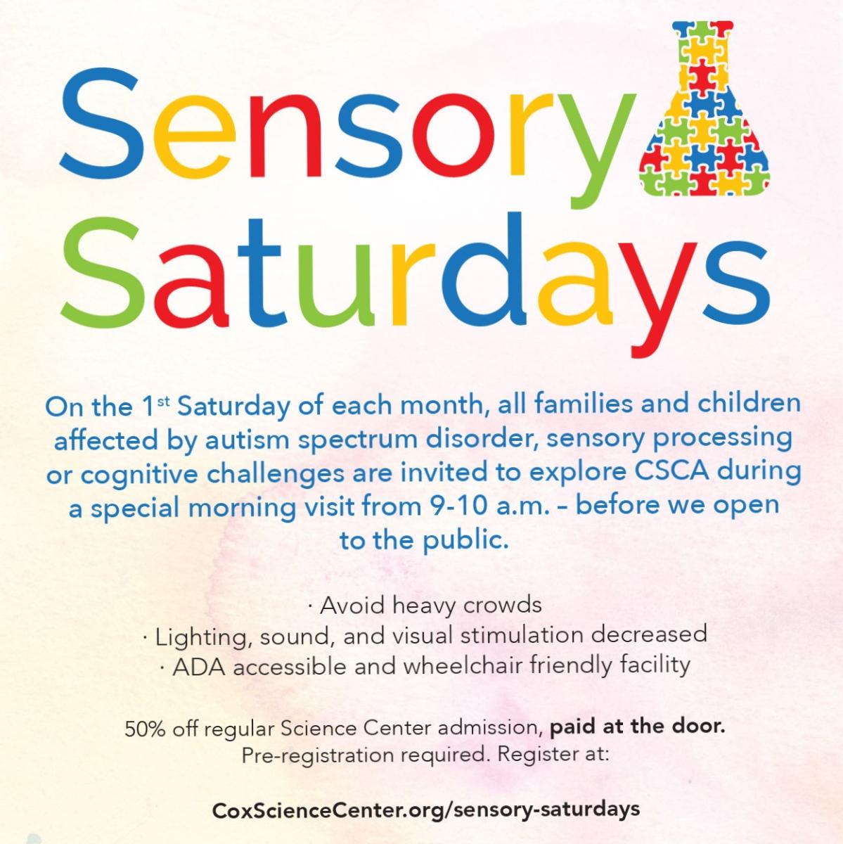 Sensory Saturdays Cox Science Center and Aquarium